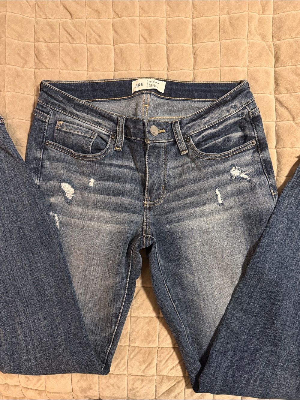 BKE STELLA Skinny Distressed Jeans Blue Waist 28
